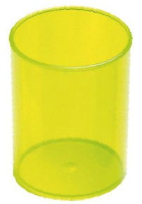 POT A CRAYONS D.78X100 JAUNE TRANSPARENT