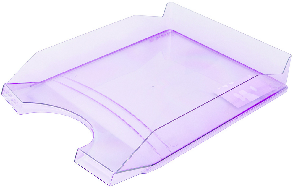 CORBEILLE COURRIER VIOLET TRANSPARENT