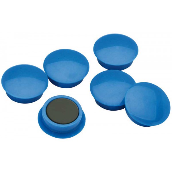 PAQUET 6 AIMANTS 20MM BLEU