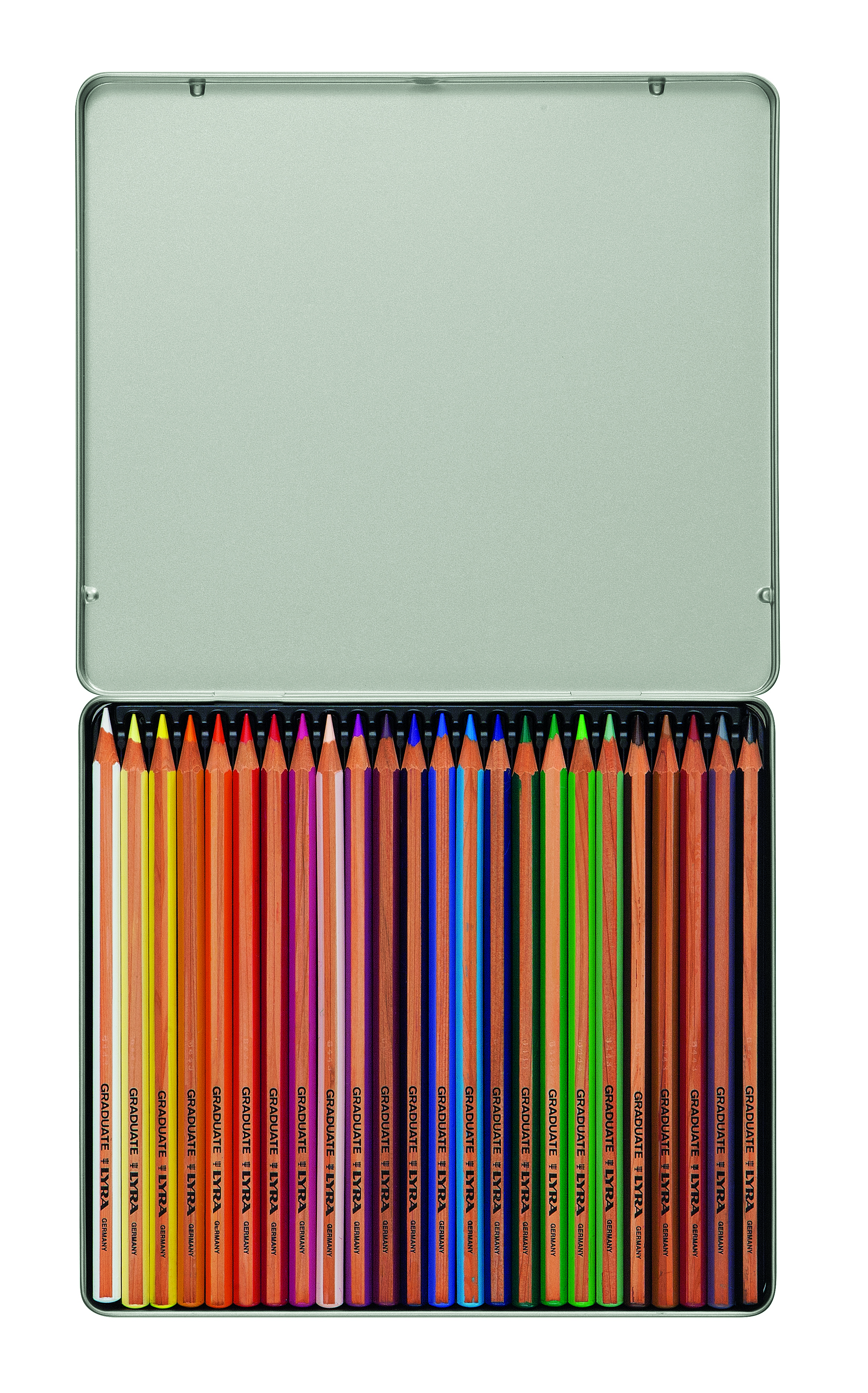 BOITE METAL 24 CRAYONS COULEUR 