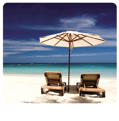 TAPIS SOURIS RECYCLED  MOUSEPAD BEACH CHAIR