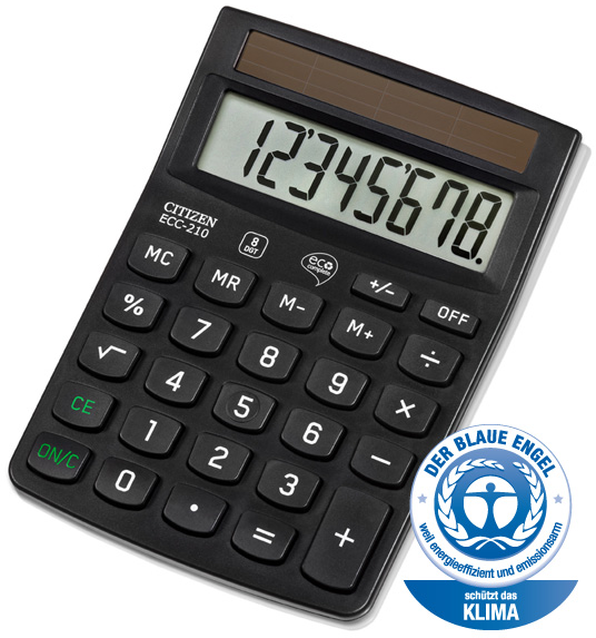 CALCULATRICE DE BUREAU CITIZEN 8 CHIFFRES ECC210