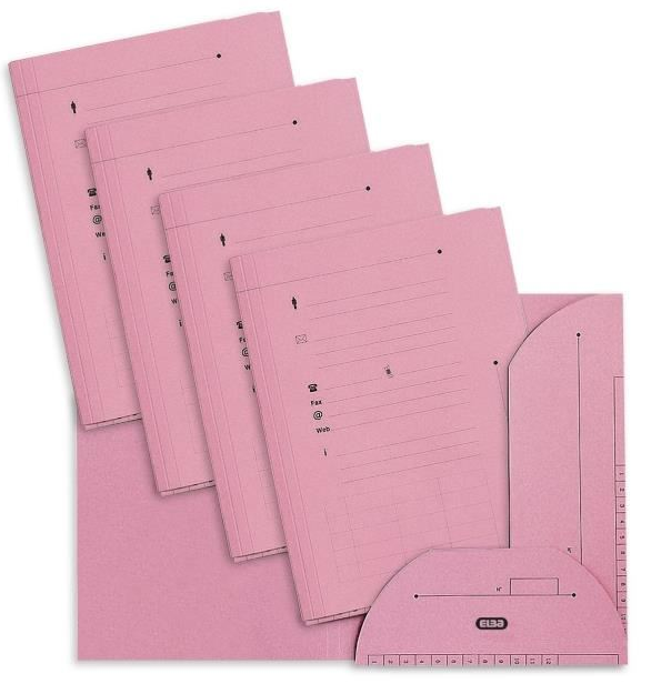 OXFORD Paquet de 25 chemises HV ULTIMATE 2 rabats. En kraft 240g. Pour format A4. Coloris rose