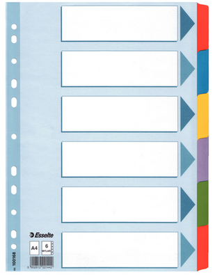 INTERCALAIRE MYLAR A4+  6 POSITIONS