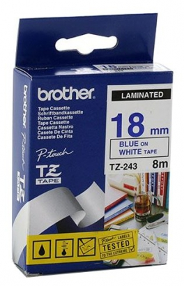 RUBAN BROTHER TZ243 18MM BLEU/BLANC