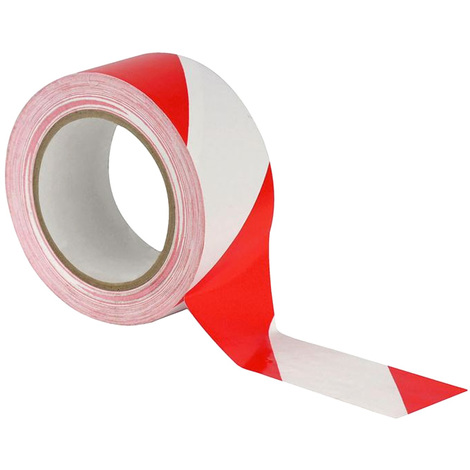 RUBAN DE CHANTIER RUBALISE ROUGE /BLANC 50MM/100M (PREVENTION COVID)