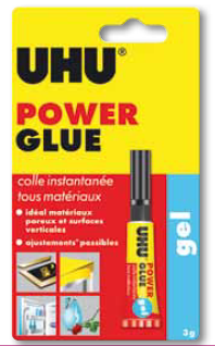 UHU SUPER POWER GEL COLLE EXTRA FORTE INSTANTANEE