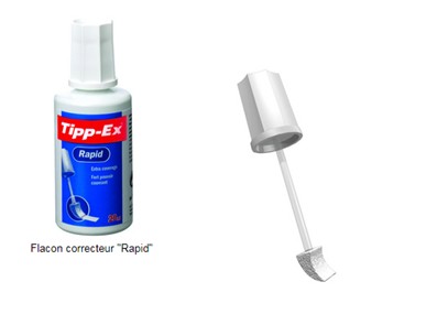 FLACON CORRECTEUR TIPP-EX RAPID FLUID PINCEAU MOUSSE