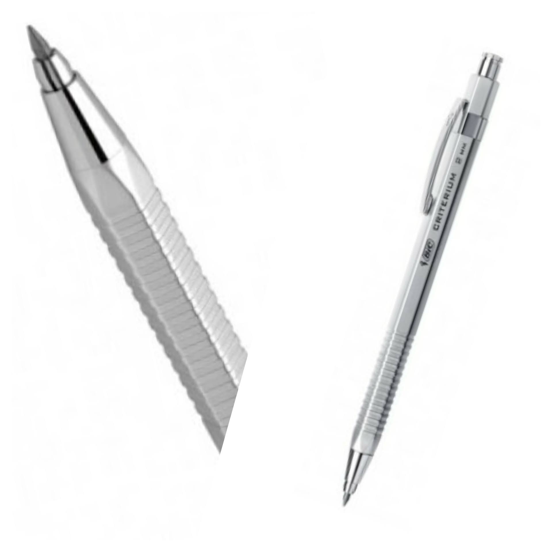 Produits présentés Porte mine Bic Criterium 2mm corps aluminium ou noir ou blanc Porte mines Bic