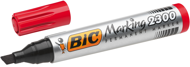 MARQUEUR MARKING PERMANENT BISEAUTEE 2300 ROUGE