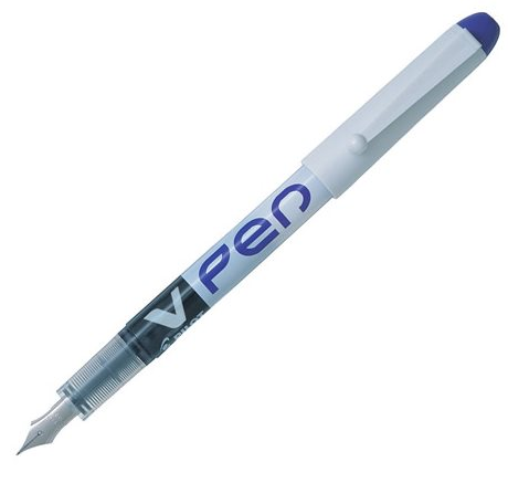 STYLO PLUME V PEN JETABLE BLEU