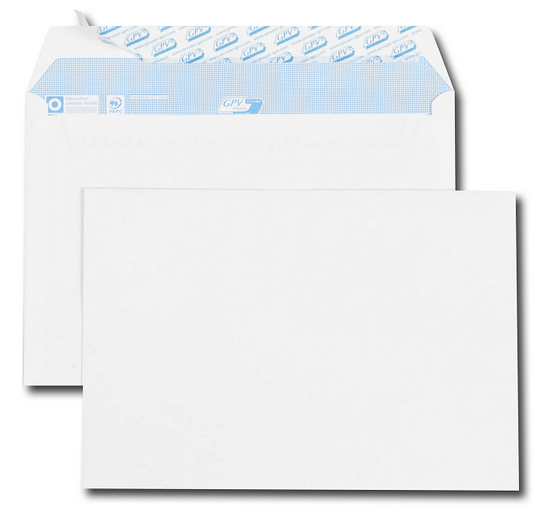 500 ENVELOPPES 162X229 MM 90G AUTO-ADHESIVE BANDE DE PROTECTION