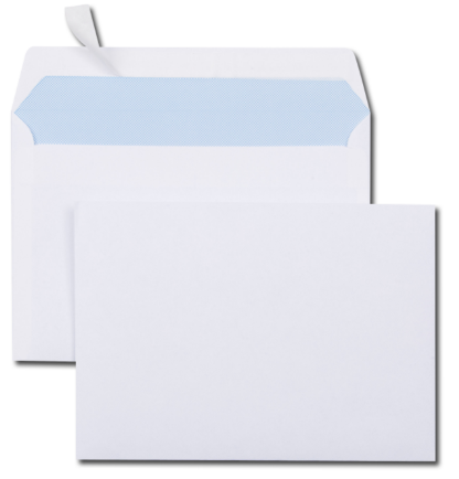 500 ENVELOPPES BLANCHE 80G 114X162 C6 AUTO-ADHÉSIVE