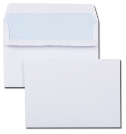 500 ENVELOPPES 114X162 BLANC 80G AUT.