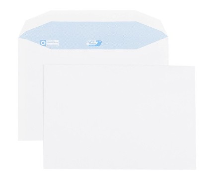 BOITE 500 ENVELOPPES MECANISABLES PATTE TRAPEZE BLANCHES C5 162x229 80G GOMMEES