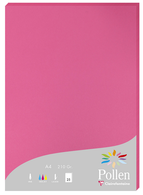 PAQUET 25 feuilles A4 ROSE FUCHSIA 210G