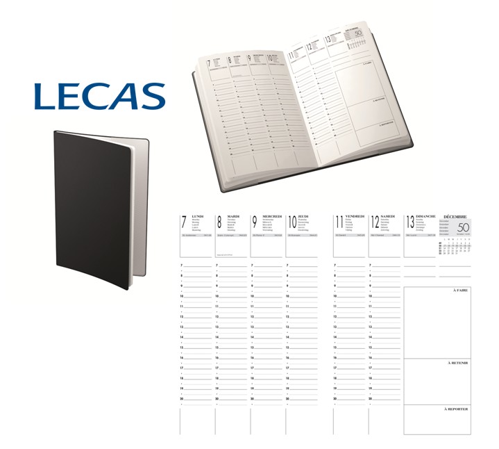 Agenda lecas semainier 10 x 15 cm - de septembre à septembre