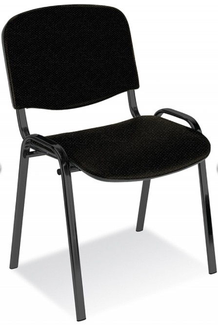 CHAISE TISSU "KOS" NOIR