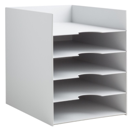 BLOC DE CLASSEMENT POUR ARMOIRE 5 CASES FORMAT 24X32 CM GRIS