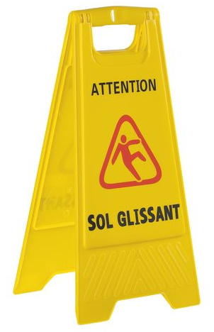 PANNEAU DE SIGNALISATION SOL GLISSANT H 62cm