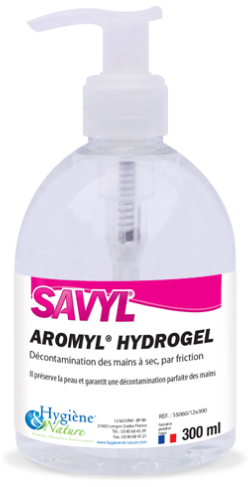 AROMYL HYDROGEL 500ML AVEC POMPE GEL HYDROALCOOLIQUE (PREVENTION COVID 19)