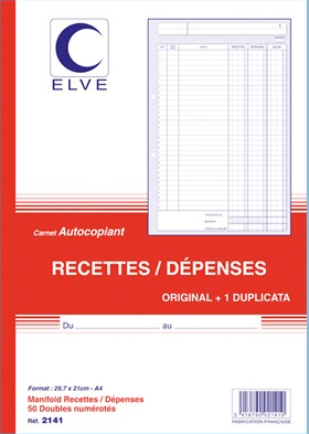 MANIFOLD RECETTES/DEPENSES A4 1/2