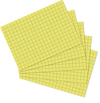 ETUI 100 FICHES BRISTOL JAUNE 105X148 5X5