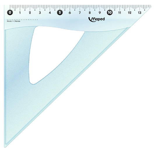 Equerre en plastique pas cher - Angles 45° - 21cm - Maped