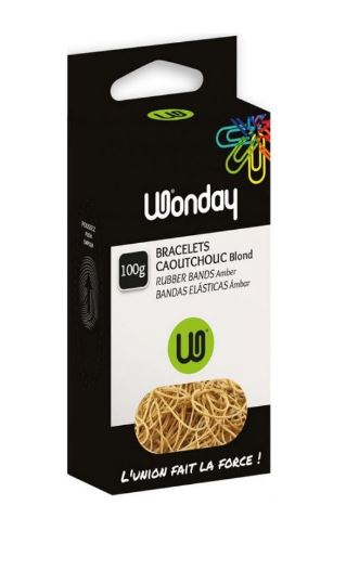 BOITE 100G BRACELETS CAOUTCHOUC/ELASTIQUES 120 MM