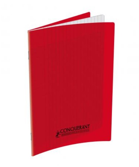 CAHIER PIQUE COUVERTURE POLYPRO 17X22 96P SEYES ROUGE