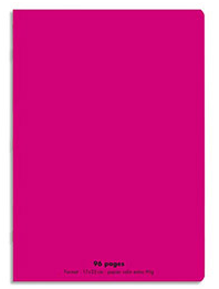 CAHIER PIQUE COUVERTURE POLYPRO  24X32 96P SEYES  ROSE