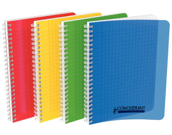 CAHIER SPIRALE-RELIURE INTEGRALE 17X22 COUVERTURE POLYPRO SEYES 100P