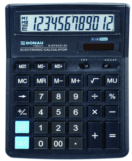 Calculatrice de bureau 12 chiffres avec double alimentation