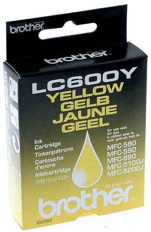 ENCRE BROTHER LC600 JAUNE