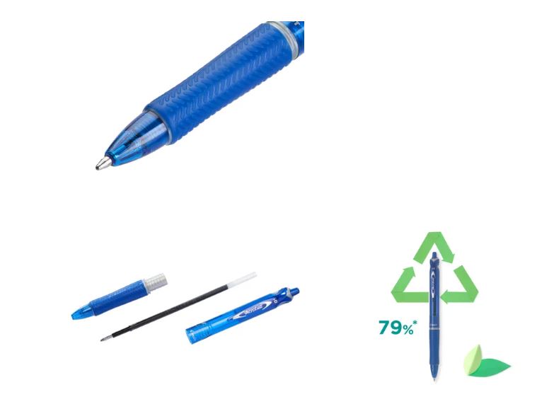 PILOT ACROBALL STYLO BILLE CLIP/GRIP CORPS PLASTIQUE RECYCLE BEGREEN  POINTE MOYENNE 1MM ROUGE