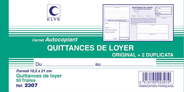 MANIFOLD QUITANCES DE LOYER 105X210 TRIPLI