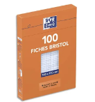 BOITE 100 FICHES BRISTOL 148X210 5X5 PERF