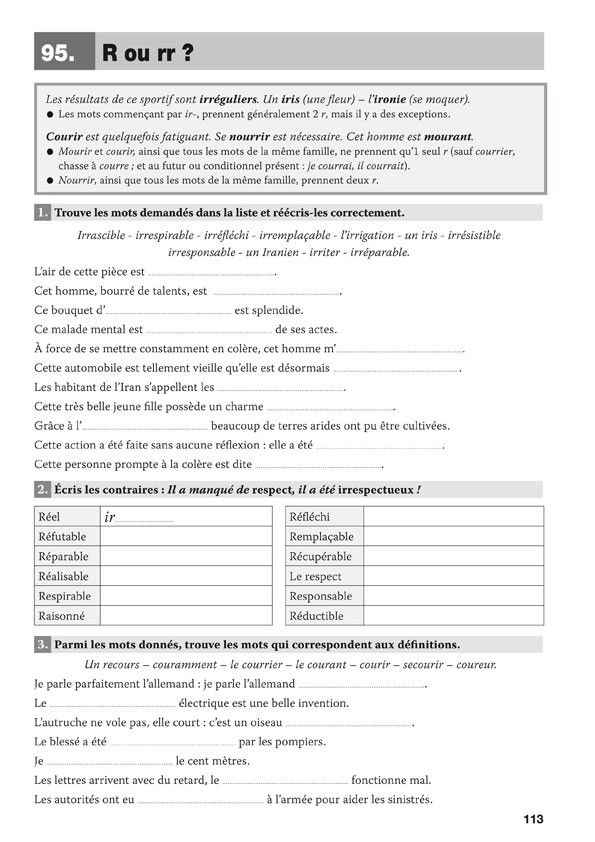 200 EXERCICES D'ORTHOGRAPHE CYCLE 3 