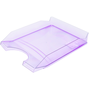 CORBEILLE COURRIER VIOLET TRANSPARENT