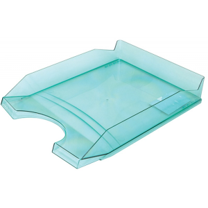 CORBEILLE COURRIER VERT TRANSPARENT