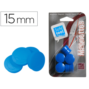 PAQUET 10 AIMANTS 15MM BLEU