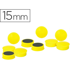 PAQUET 10 AIMANTS 15MM JAUNE