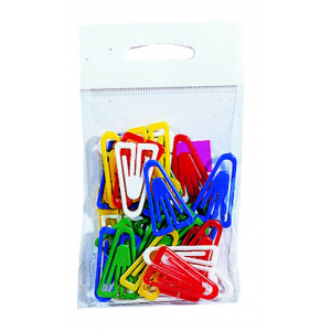 SACHET 30 TROMBONES PLASTIQUE 35MM ASSORTIS