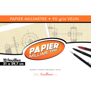 POCHETTES 12 FLES VELIN MILLIMETRE A4 90G