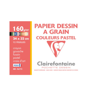 Paquet de 100 feuilles de papier couleur 160g format 24x32 cm 10