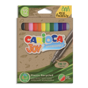 CARIOCA ECOLO JOY 12 FEUTRES COLORIS ASSORTIS