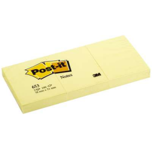 653E LOT 12 BLOCS NOTES POST IT 38X51MM JAUNE