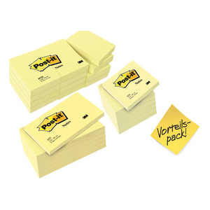 NOTES POST-IT 76X76MM 100 FEUILLES JAUNE