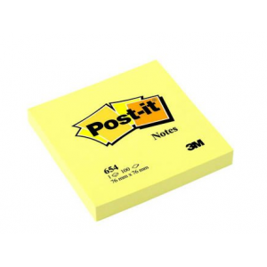 NOTES POST-IT 76X76MM 100 FEUILLES JAUNE