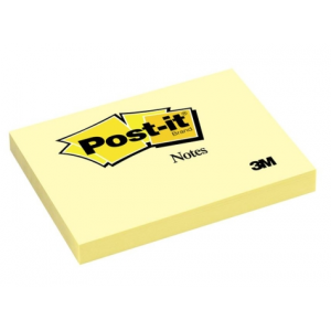 NOTES POST-IT 76X102MM 100FLLES JAUNE